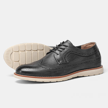 Klassiske læder brogue-sneakers – lette og komfortable