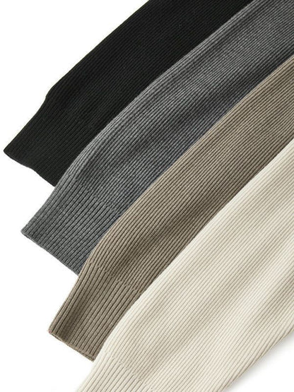 Striktrøje med Lynlås & Krave