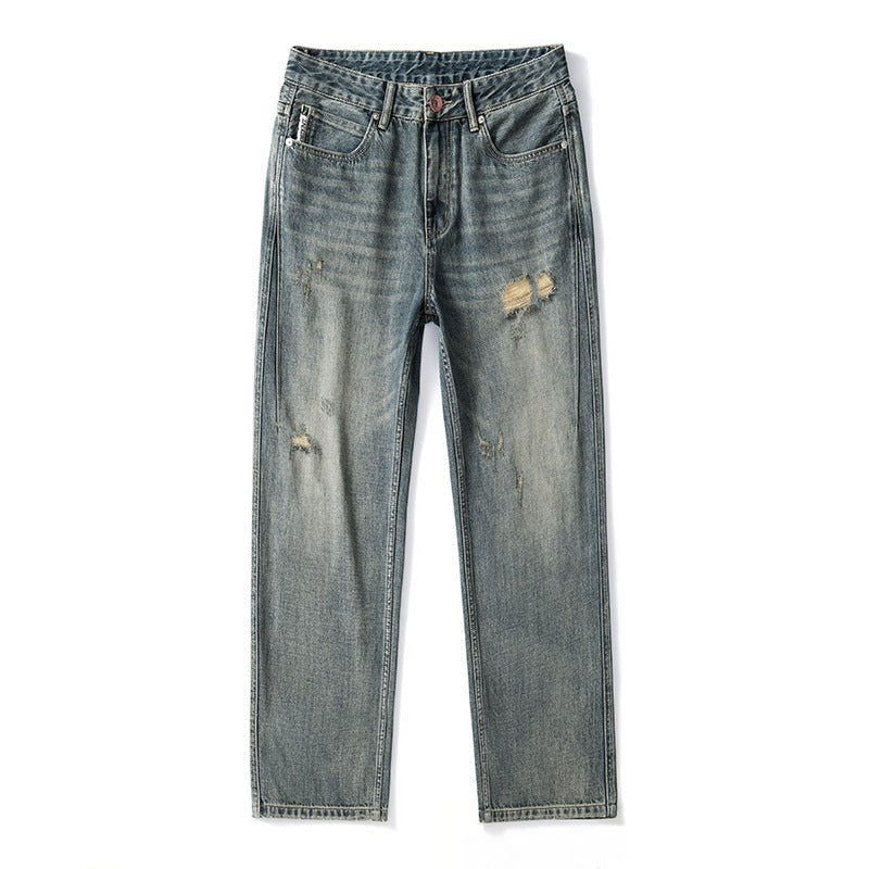 Retro Wide-Leg Ripped-Jeans