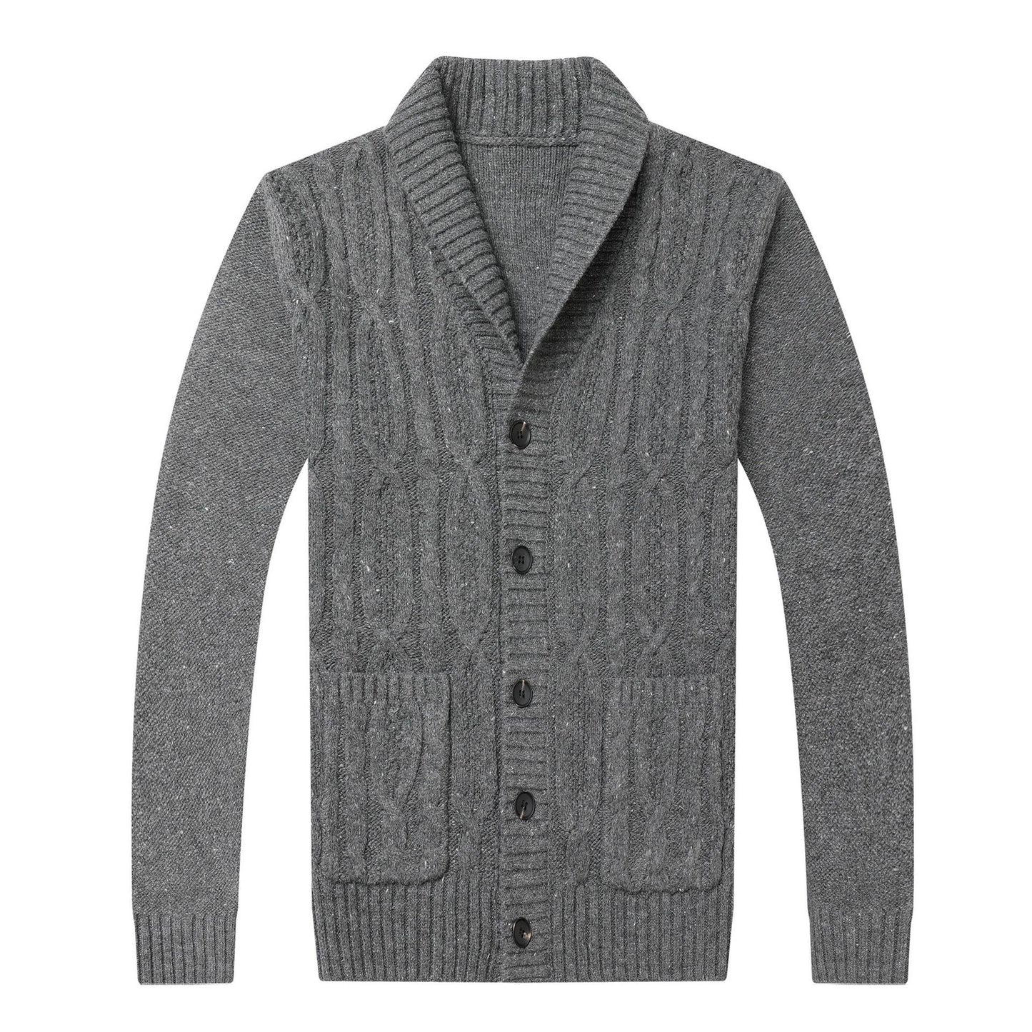 Jacquard-strikket cardigan