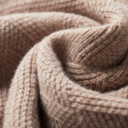 Uldtrøje med halvhøj krave