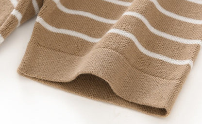 Stribet bomulds-T-shirt