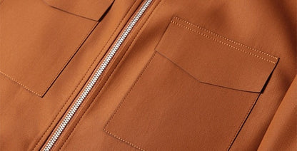 Cargojakke med reverskrave og lynlås