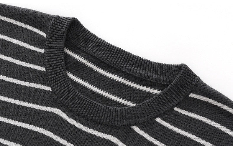 Stribet bomulds-T-shirt