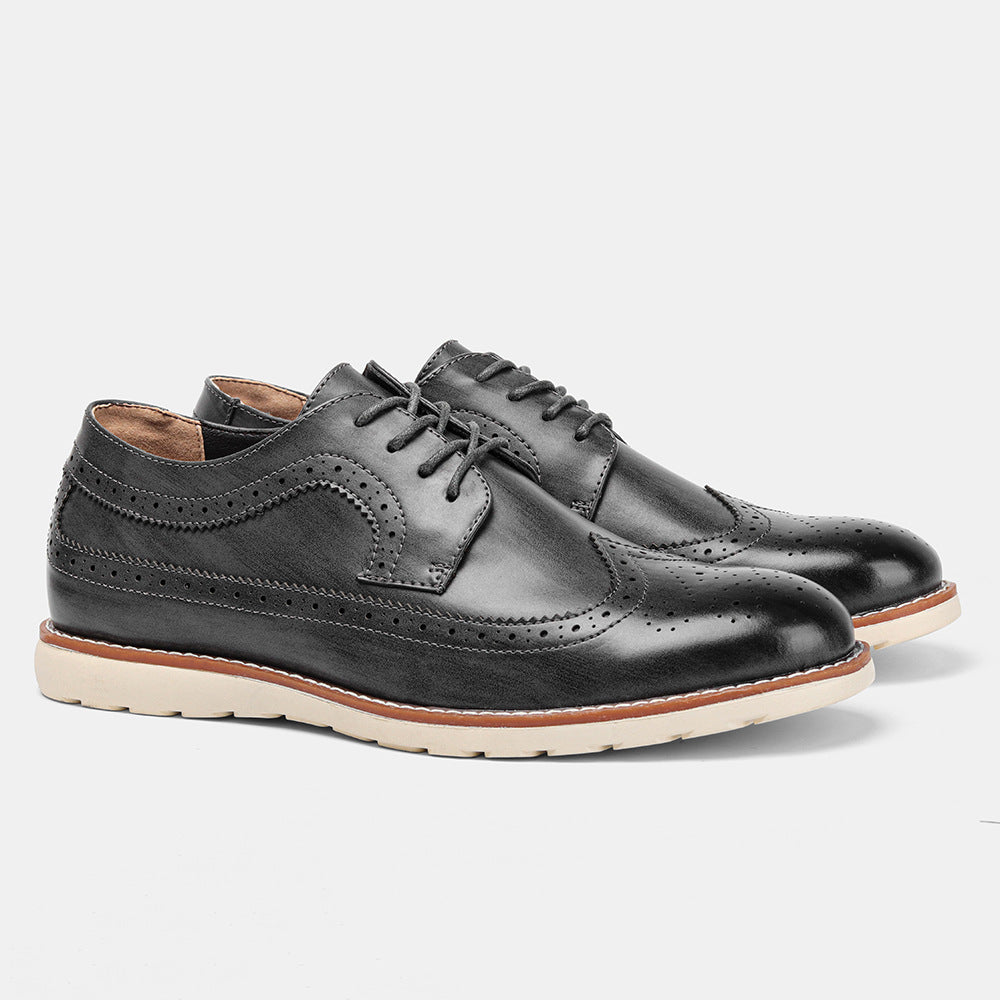 Klassiske læder brogue-sneakers – lette og komfortable