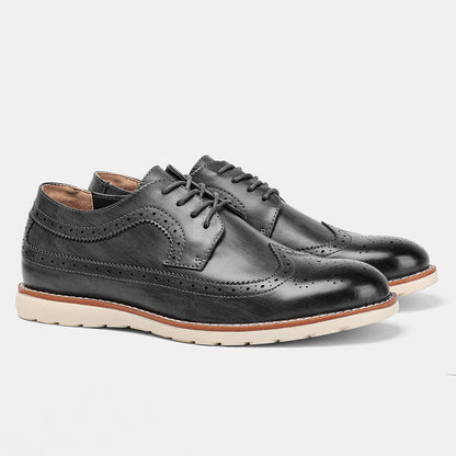 Klassiske læder brogue-sneakers – lette og komfortable