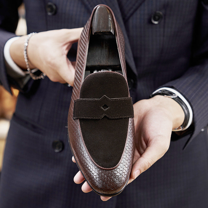 Læderloafers med Struktur