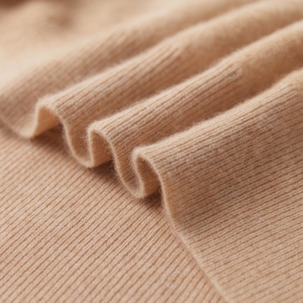 Strikpolo med lynlås