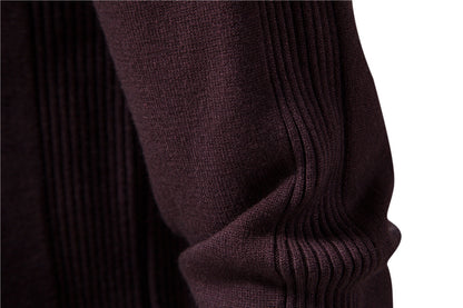 Herre rullekravetrøje i uld – slank pasform