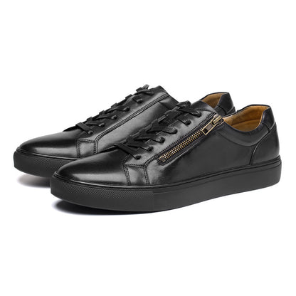 Ægte Læder Side-Zip Sneakers