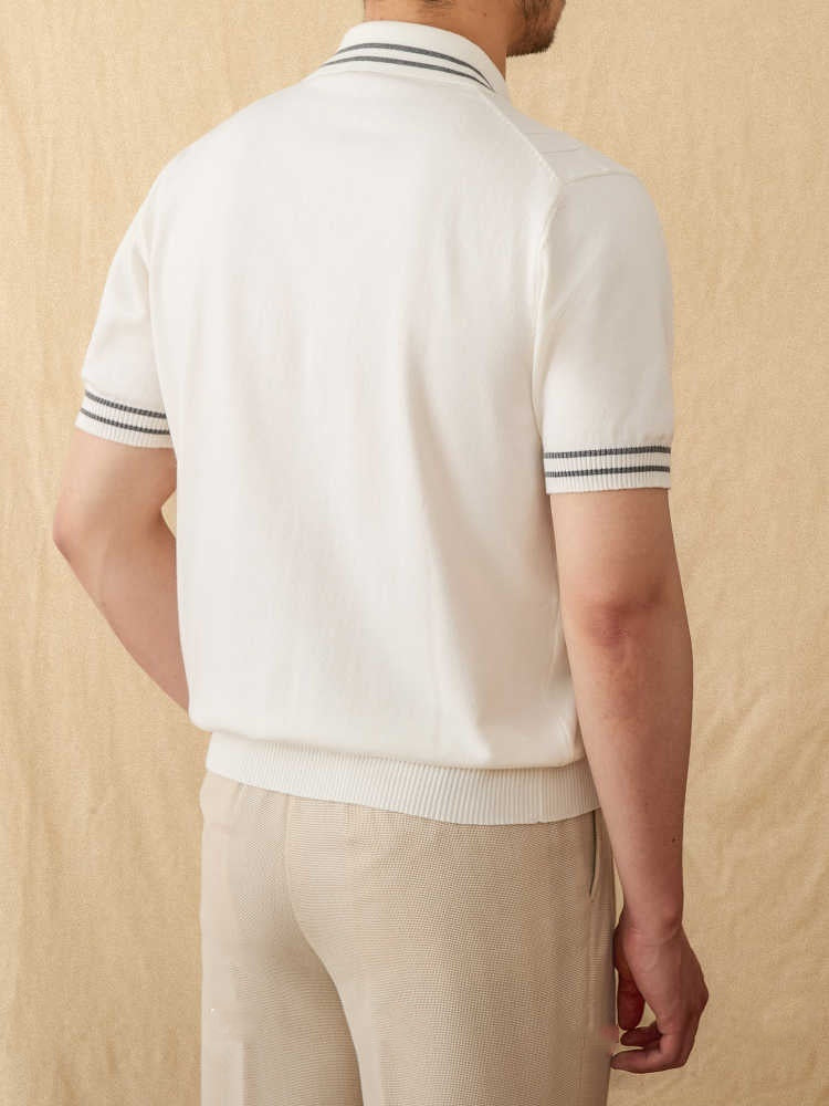 Bomuldsstrik Poloshirt