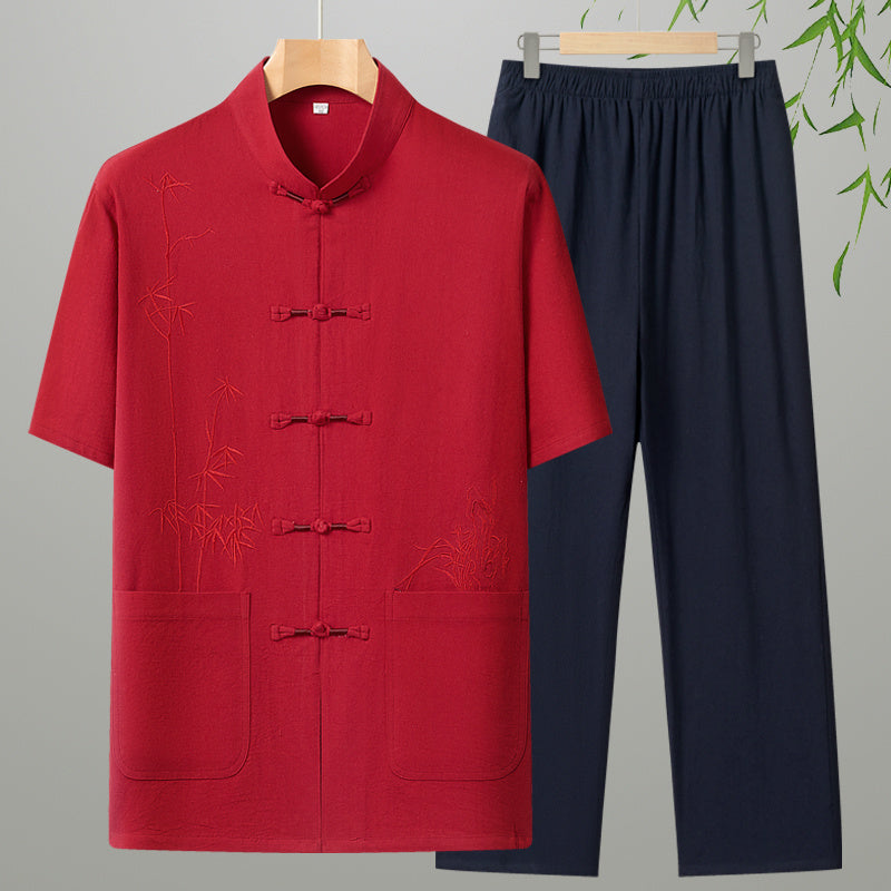 Afslappet Bomulds To-delt Outfit