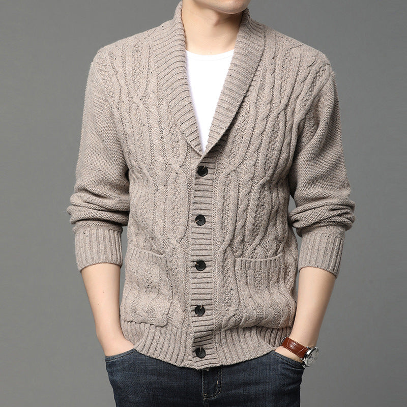 Jacquard-strikket cardigan