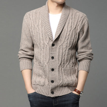 Jacquard-strikket cardigan