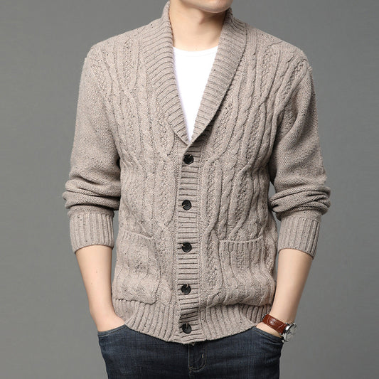 Jacquard-strikket cardigan