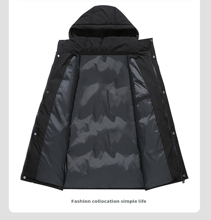 Højkvalitets Hætte-Dunjakke