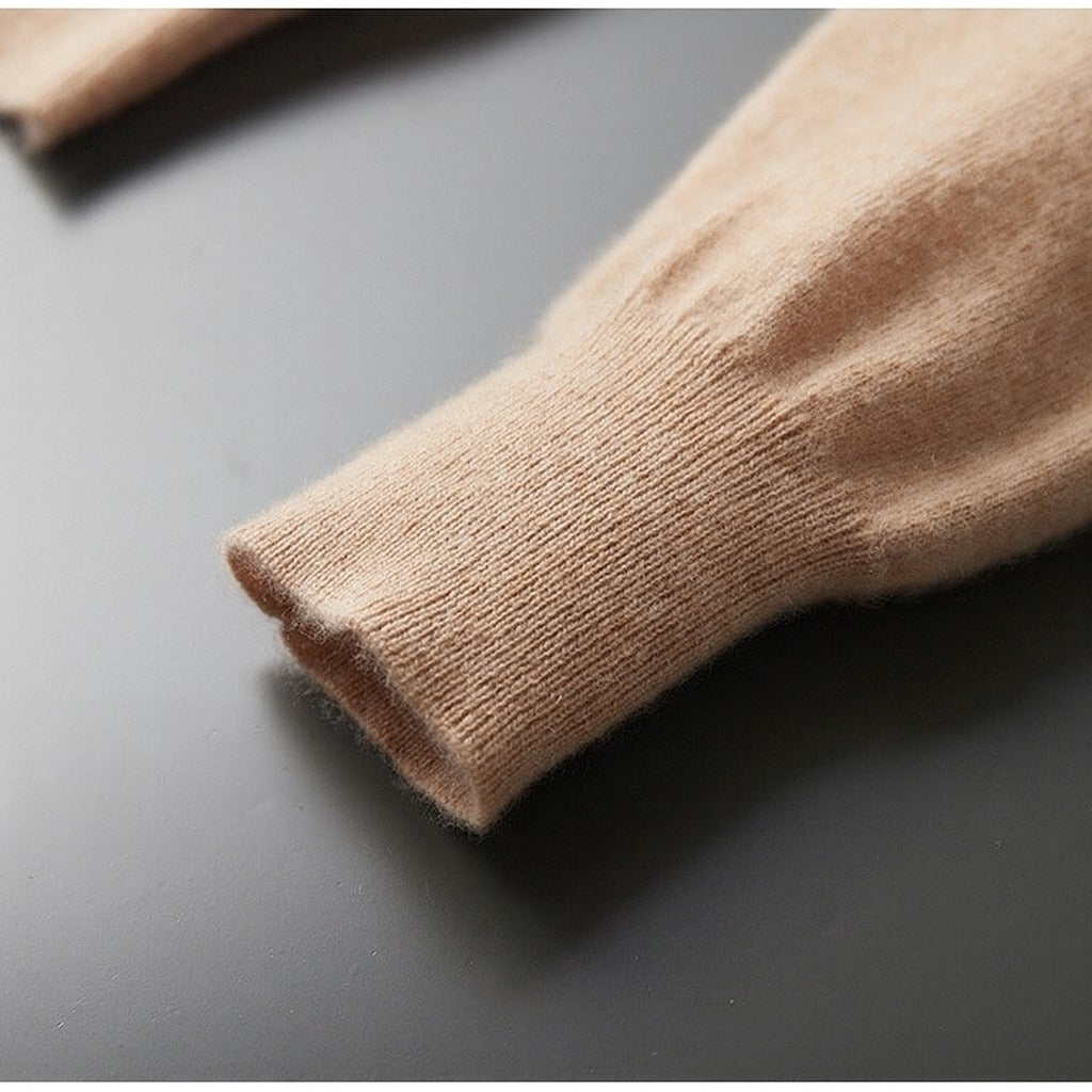 Strikpolo med lynlås