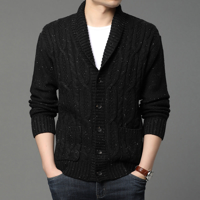 Jacquard-strikket cardigan