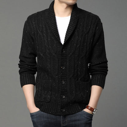 Jacquard-strikket cardigan