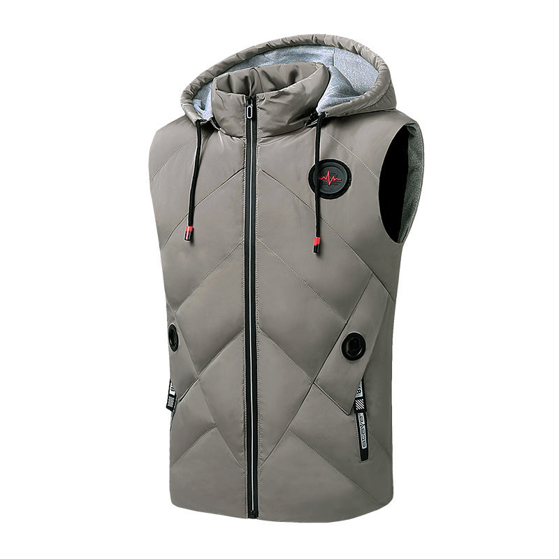Herre vatteret vest med hætte