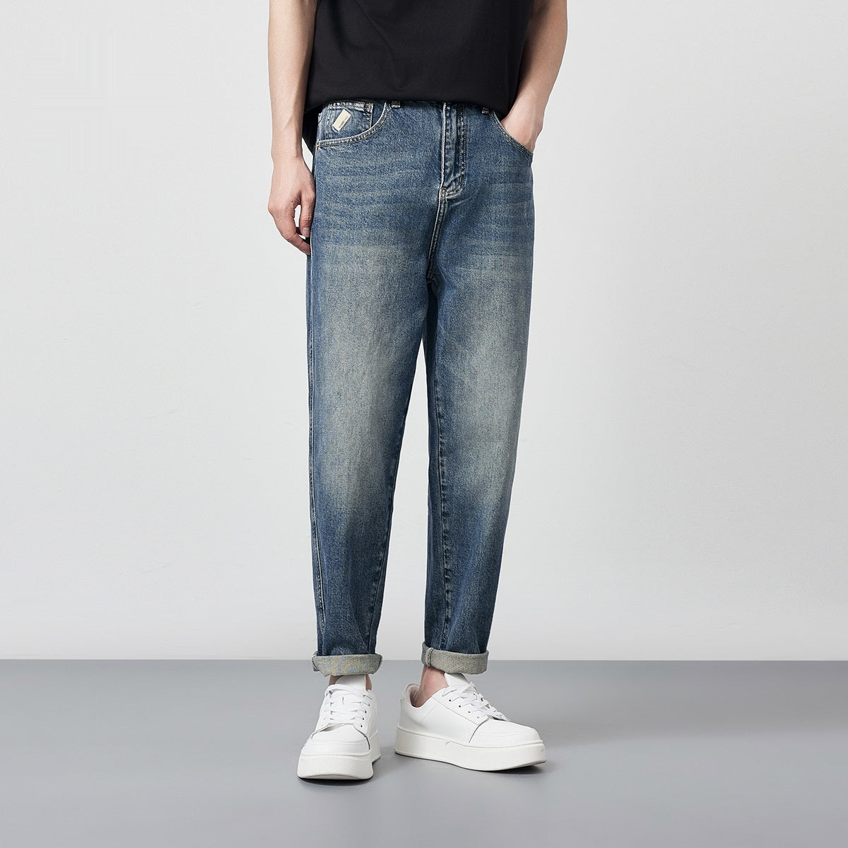 Lige Vasket Denim-jeans
