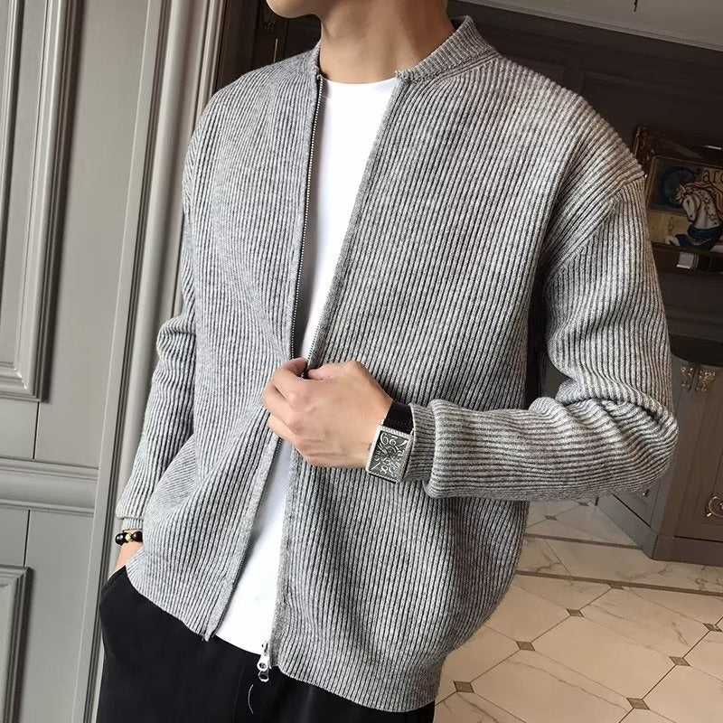 Herre Slim Fit Strik-Cardigan