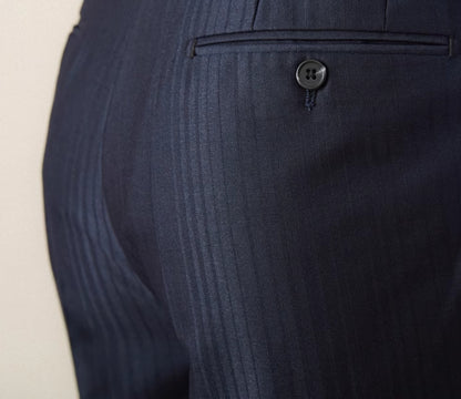 Stribede High-Waist Jakkebukser