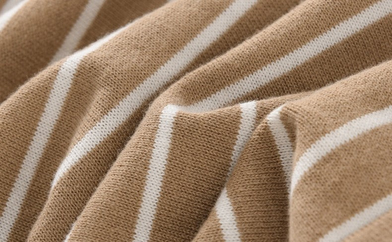 Stribet bomulds-T-shirt