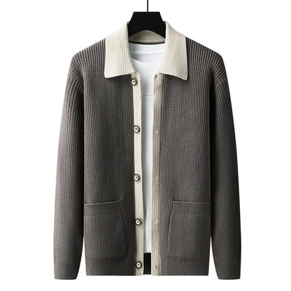 Men's Long-sleeved Sweater Coat