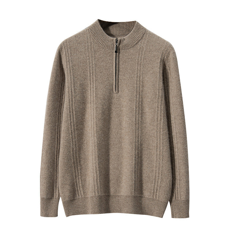 Herre Halvrullekrave Zipper Pullover