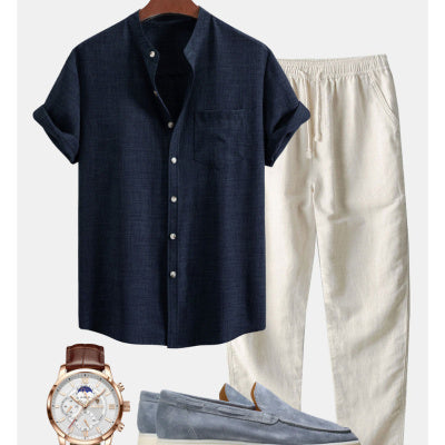 Kortærmet Skjorte & Bukse Sæt
