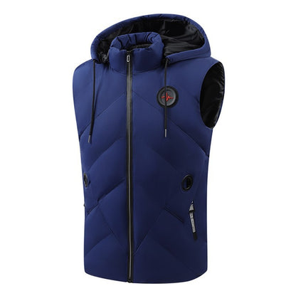 Herre vatteret vest med hætte