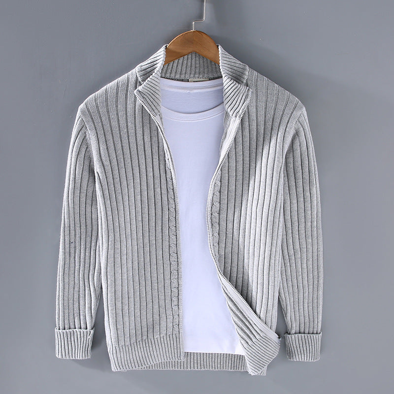 Ribstrikket cardigan