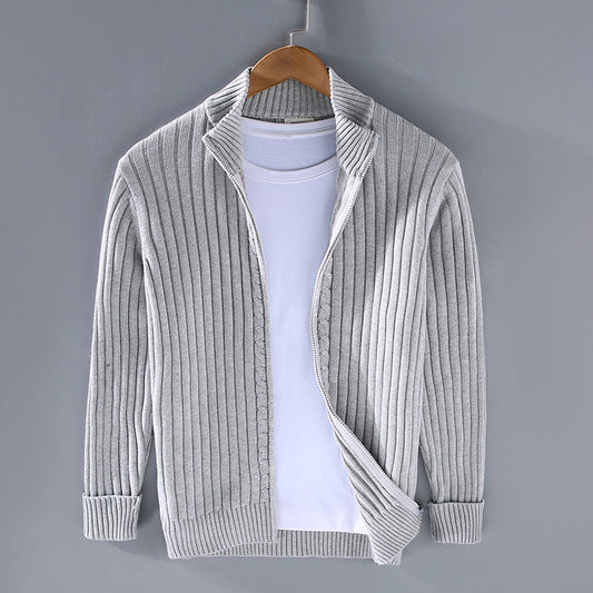 Ribstrikket cardigan