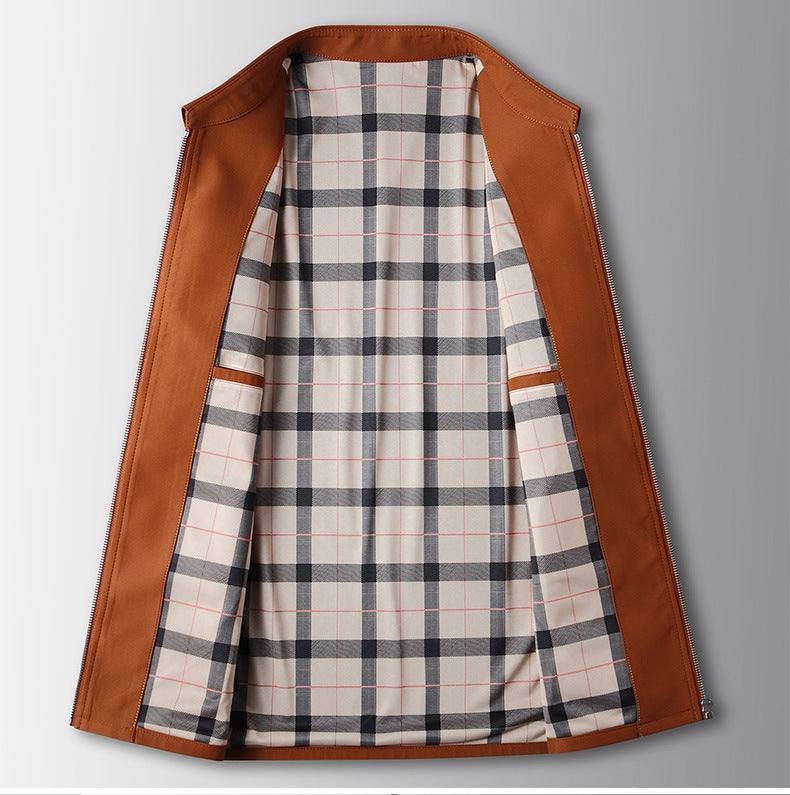 Cargojakke med reverskrave og lynlås