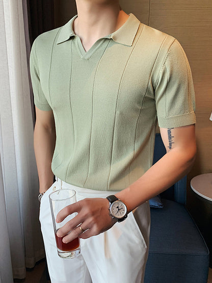 V-hals Ice Silk Skjorte