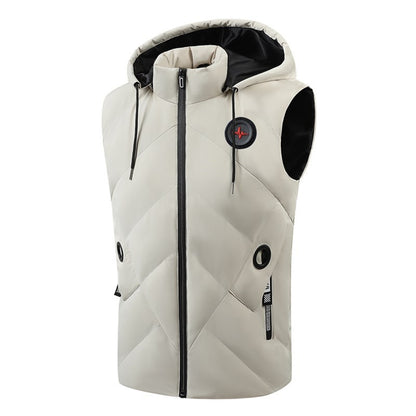 Herre vatteret vest med hætte