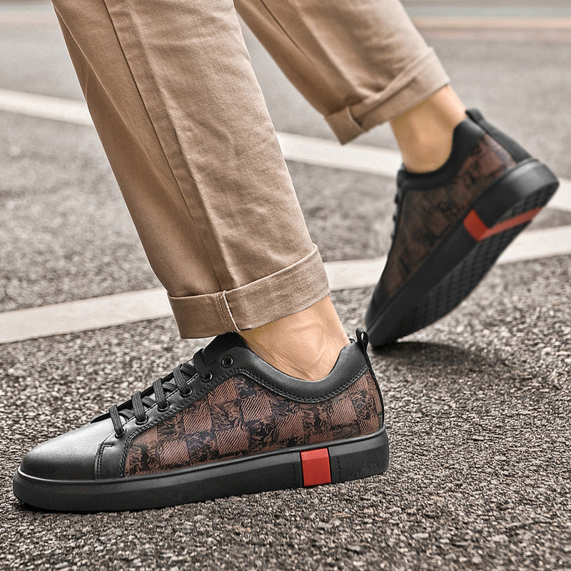 Casual sneakers i okselæder