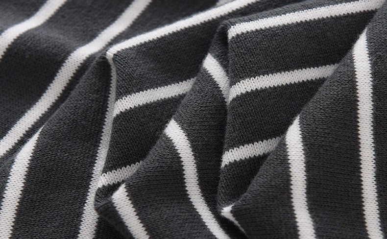 Stribet bomulds-T-shirt