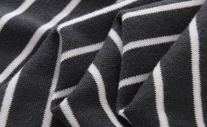 Stribet bomulds-T-shirt