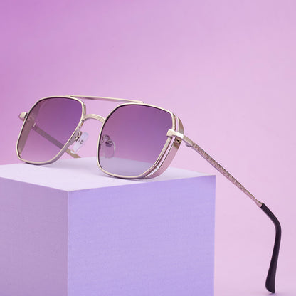 Kvadratisk Steampunk Solbrille