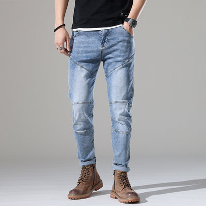 Light-Wash Stretch-Jeans med broderi