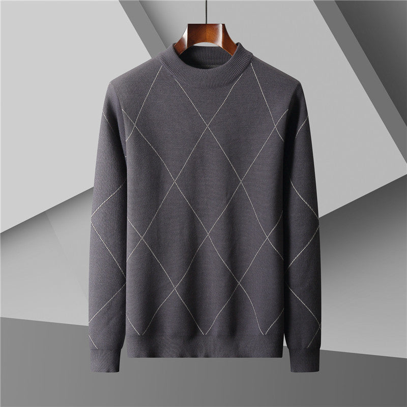 Herre Rundhalset Varm Pullover