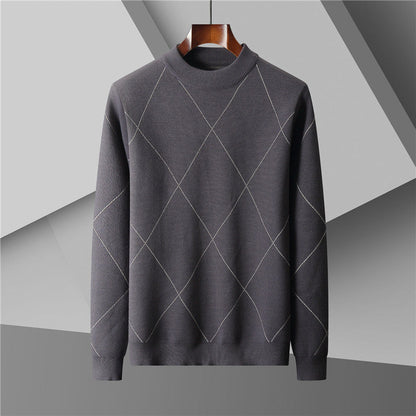 Herre Rundhalset Varm Pullover