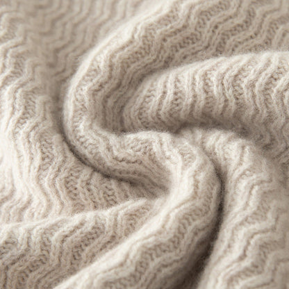 Uldsweater med halv lynlås