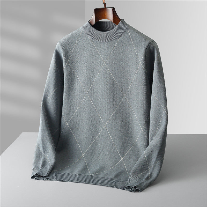 Herre Rundhalset Varm Pullover