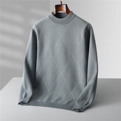 Herre Rundhalset Varm Pullover