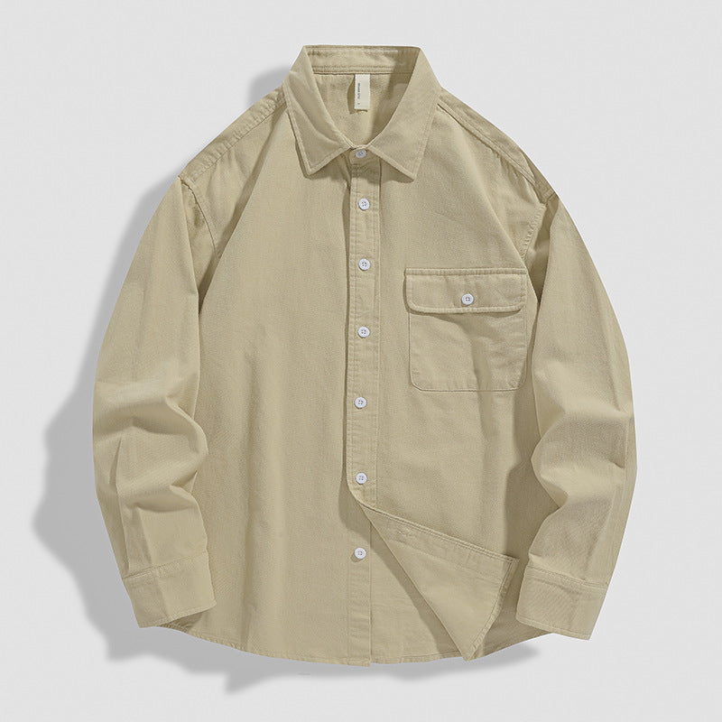 Bomulds-skjortejakke til hverdagsbrug