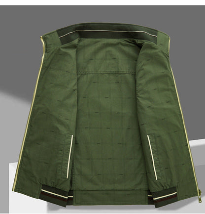 Vendbar bomuldsvest med lommer