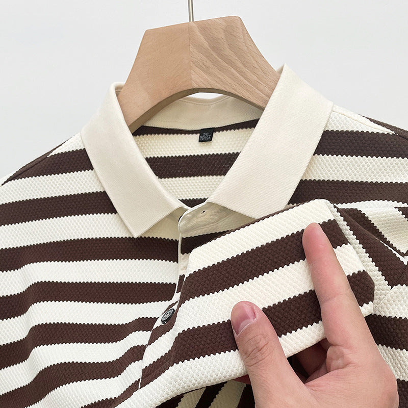 Herrestribet poloshirt – kortærmet